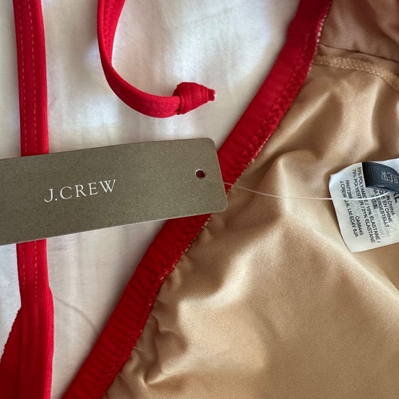 J.Crew Red Ruffle top string bikini - Picture 3 of 4
